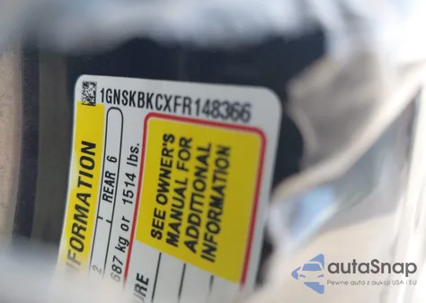 2015 Chevrolet Tahoe Lt из США, поврежденный, VIN 1GNSKBKCXFR148366